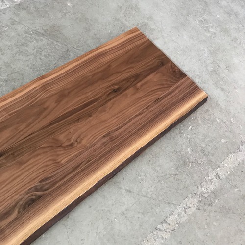 Waschtisch Tischplatte Platte Nussbaum Massiv Holz mit Baumkante NEU Leimholz - Bild 8 von 12