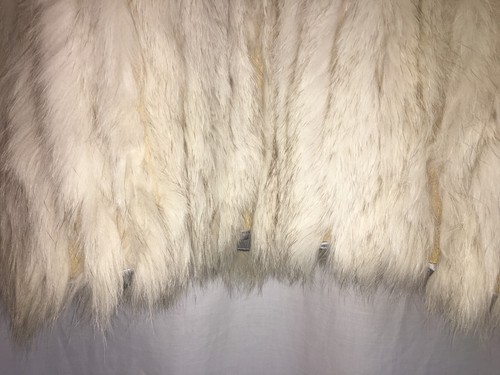 Giacca cappotto pelliccia di volpe grigio argento donna vintage STRIP SERA FORMALE TAGLIA M 40" - Foto 5 di 7