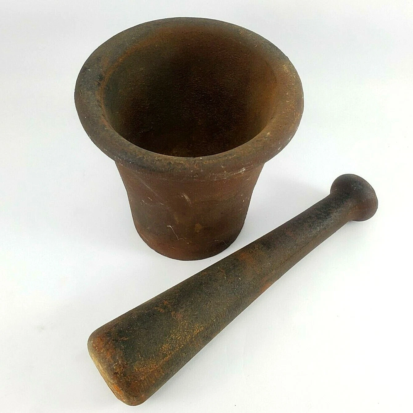 Vintage Cast Iron Mortar and Pestle Cooking or Prospecting Tool
