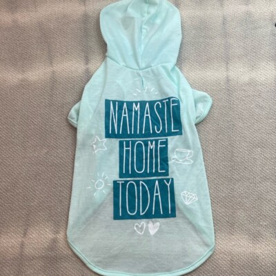 Namaste Home Today Dog Pet Hoodie Size Large NWT Puppy Cute Gift
