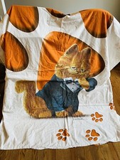 RARE Vintage Garfield the Movie Cat Comic Twin Cotton Duvet Cover Double Sided