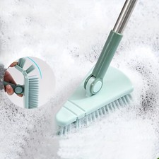 Long Handle Brush Wall Floor Scrub BathTub Shower Tile Cleaning Tool for Clear