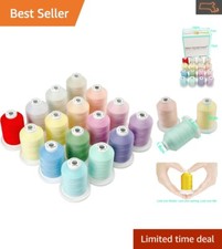 100 Mercerized Cotton Thread - 16 Pastel Colors - 600M Each Spool - Quilting...