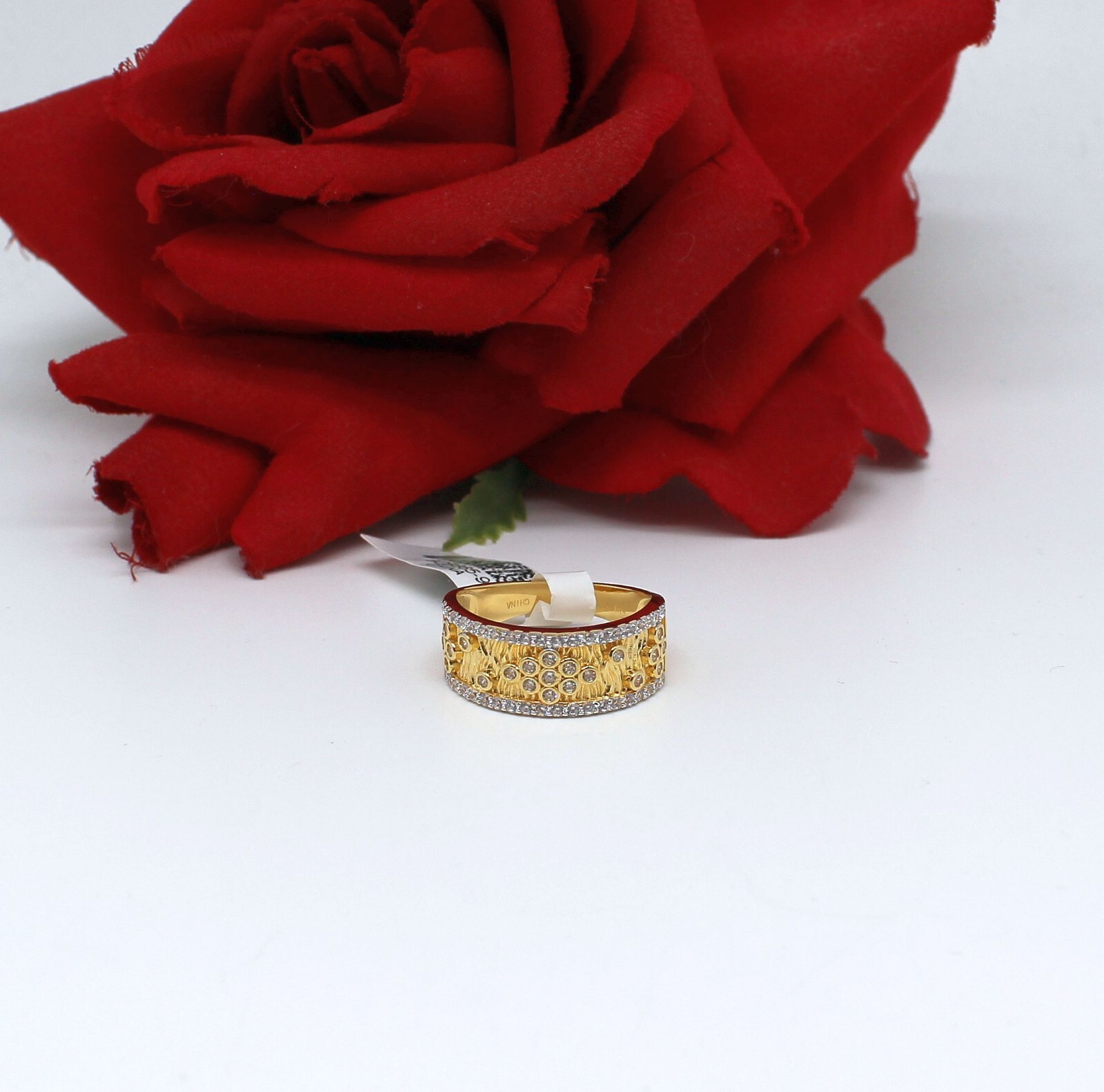 Sterling Silver NWT Vermeil CZ Cocktail Ring Size 9 5.35g CAT RESCUE