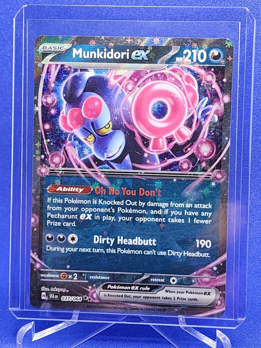 Pokémon - Carta Munkidori Ex 037/064 - Rara Doppia Lamina - Favola Avvolta. Autentica, Da Collezione!