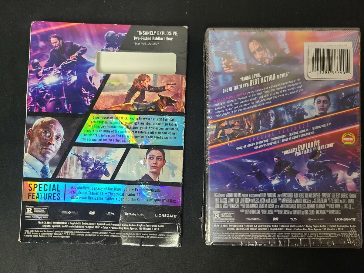 John Wick Chapter 3 Parabellum DVD With Slip Case 031398326946 | eBay