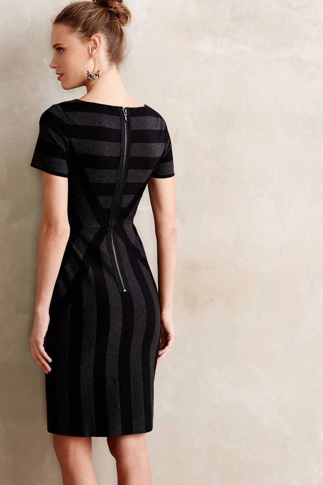 全新带标签 ANTHROPOLOGIE GEOPLANE PENCIL 连衣裙 MAEVE 6 出品 — 第 2/3 张图片