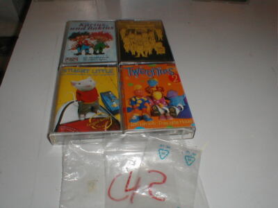 4 x Hörspielkassetten für Kinder ua, Carius + Baktus,Stuart Little, Tweenies(C42
