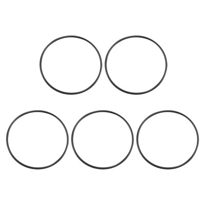 5pcs Nitrile Rubber O Ring 2.13'' OD 1.97'' ID 0.08'' Width NBR O-ring, Black