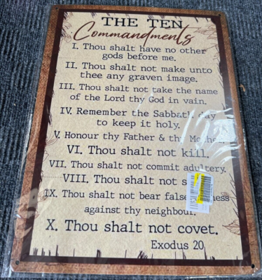 Updated Ten Commandments 10 Commandments The Ten Commandments Wall Art Christian Bible Verse ...