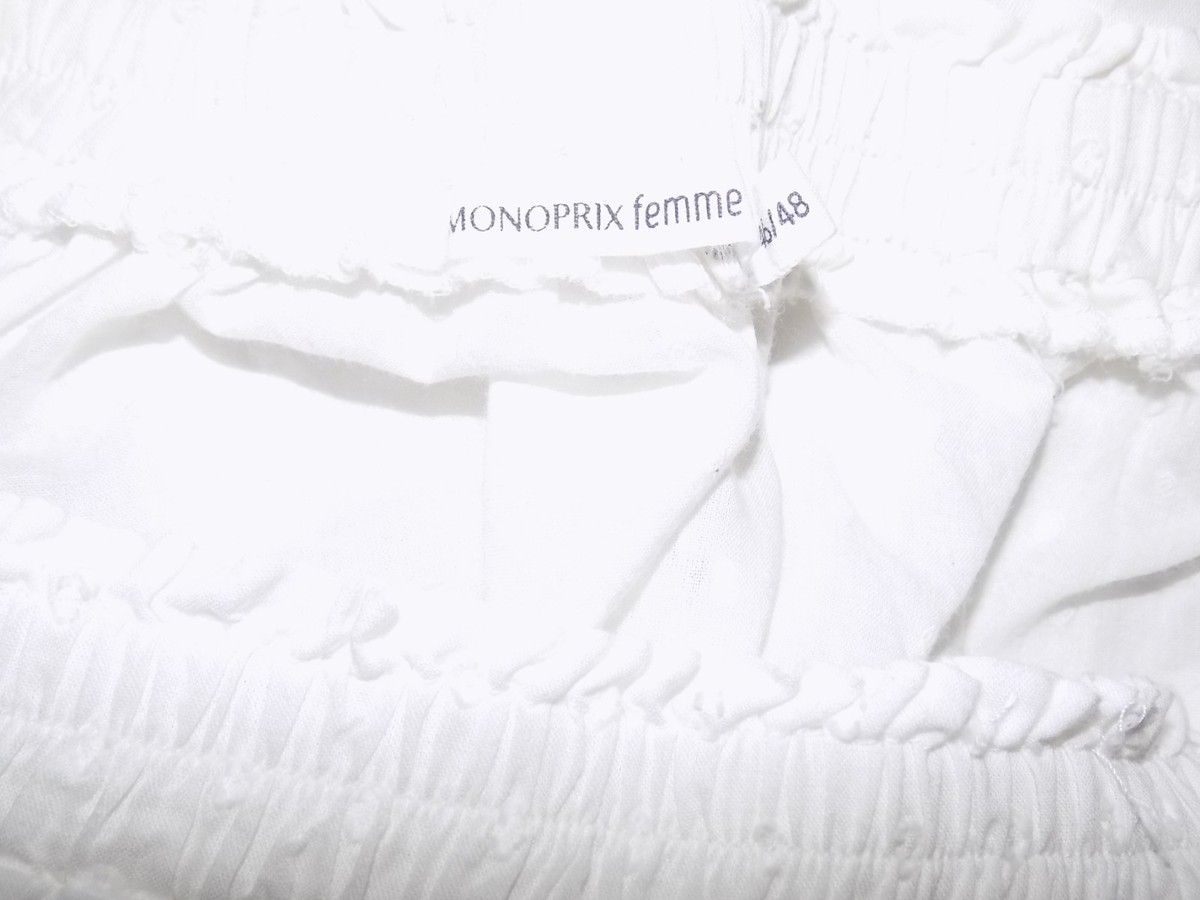 Blouse Blanche Monoprix Taille 46/48 - Occasion En Excellent état, Peu Portée, Basique Et Pratique