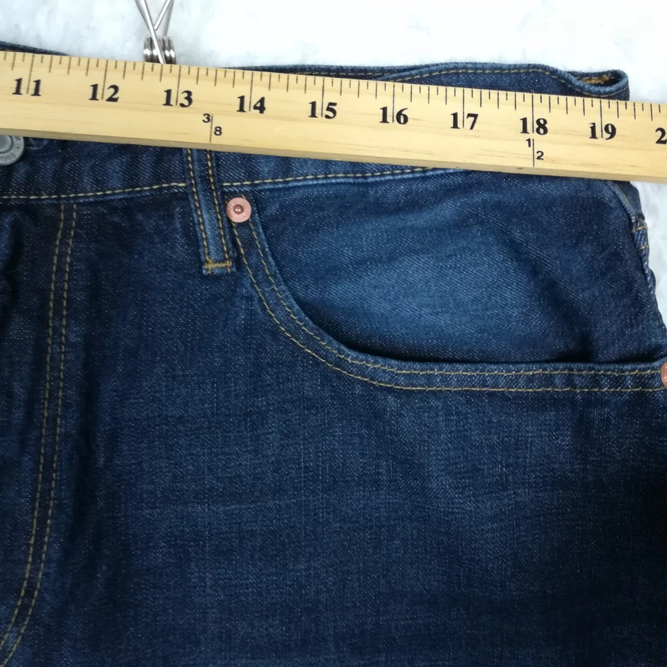 Gap 1969 Mens Jeans Relaxed Straight Leg Blue Denim Medium Indigo Dark 38x36 - Image 3 of 4