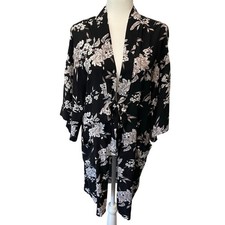 Spiritual Gangster Maya Floral Tie Front Kimono Cover-Up Sz One Size Versatile