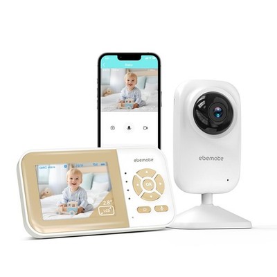 Video Baby Monitor Camera,2-Way Talk Audio Cam Monitor with Lullabies Baby Monit