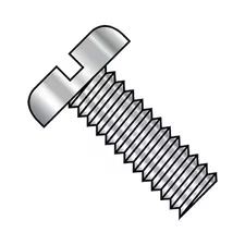1/4"-20 x 1 in Slotted Pan Machine Screw, Plain Steel, 1000 PK, 1416MSP188