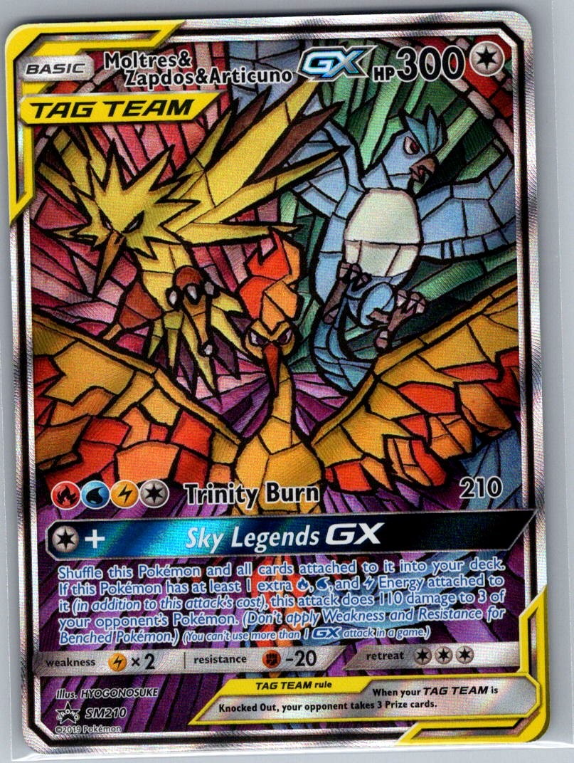Moltres & Zapdos & Articuno GX SM210 SM Promos - Pokemon Card - NM