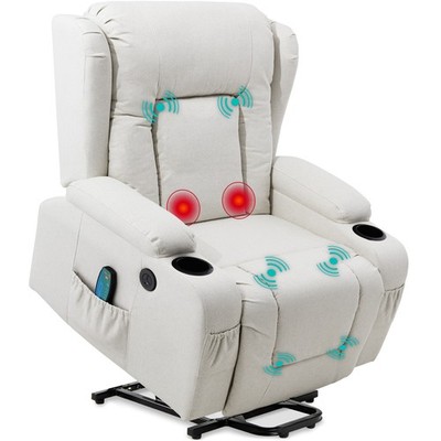 Best Choice Products Electric Power Lift Recliner Massage Chair Heat USB Port