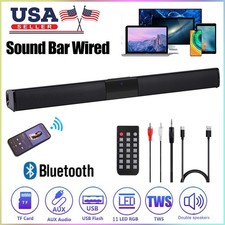 TV Surround Sound Bar Speaker System Wireless BT Subwoofer Home Theater  Remote