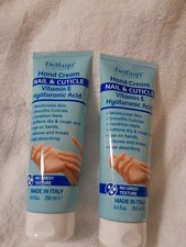 2 DELFANTI Hand Cream Nail Cuticle Vitamin E Hyaluronic Acid 8.4 Fl oz