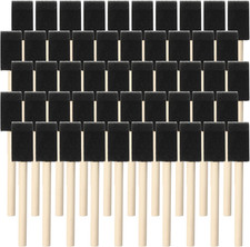 Foam Paint Brushes - Pack of 50 Disposable, 1-inch Sponge Brushes for Acrylic...