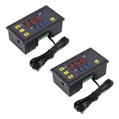 2pcs Digital Temperature Controller W3230 Digital LED Thermostat Switch with 