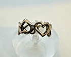 VTG Sterling Silver .925 Made in Mexico Heart Scroll-ring size 7, grams - 1.9