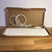 New HP 310 Wired Keyboard and Mouse Combo - White - Slim Design - N51139-001