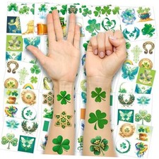 St. Patrick's Day Shamrock Decorations Temporary Tattoos  Face Stickers,