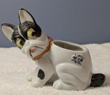 Vintage French Bulldog Fly Ceramic Figurine Planter Made In Japan Dog