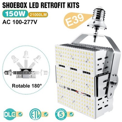 150 Watt LED Retrofit Kits Shoebox Pole Lamp Parking Lot Tennis Courts Lighting