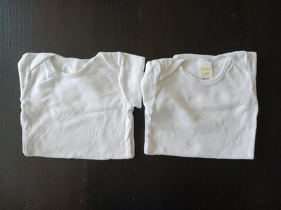 Doppelpack, Body Langarm Junge/unisex Gr. 86/92, Weiß, von impidimpi, gebraucht