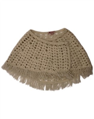 MONSOON Mädchen Häkel Poncho Schal 12-13 Jahre Medium Off White Bohemian T008