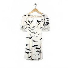 Reformation Mini Dress Zebra Print Sustainable Made in USA
