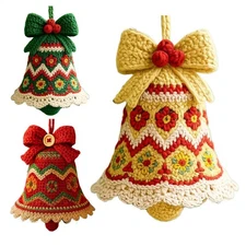 DIY Crochet Christmas Bell Kit Complete for Handmade Holiday Ornament Projects