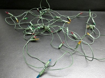 Vintage Christmas Midget String Lights with Small Balls to Secure on Tree Works