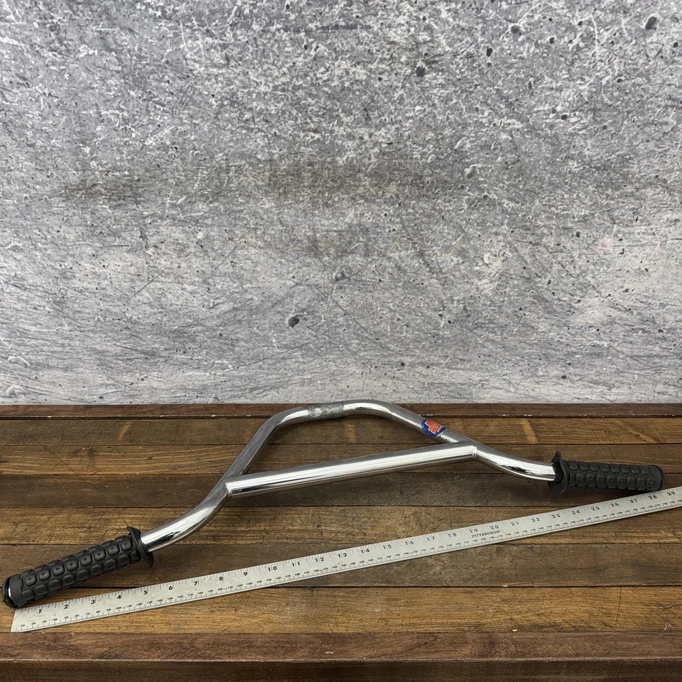 Manillar GT BMX Vintage Cromo Old School Race Bar Freestyle Años 90 Calcomanía Moleteado Foto 4 de 4