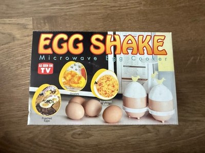Vintage Eierkocher Mikrowelle Eiershake nie benutzt Box Tatty/markiert