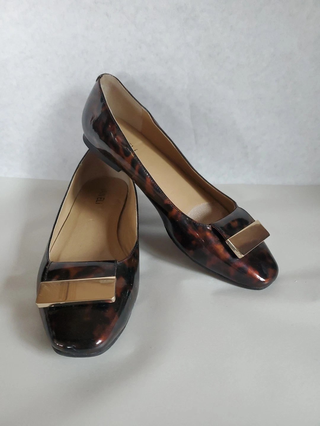 VANS Mocassini donna vintage VAN ELI taglia 8 5 ballerine ecopelle vernice torticcia