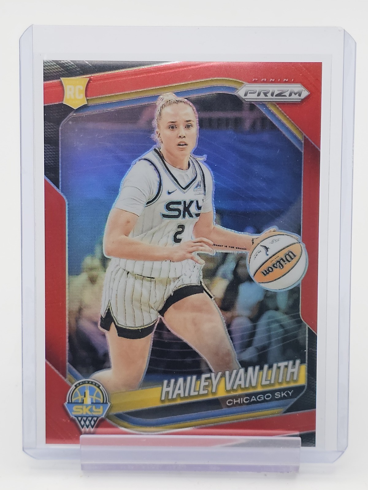 HAILEY VAN LITH 2025-26 PRIZM WNBA RED ROOKIE /299 #2 CHICAGO SKY Q4244