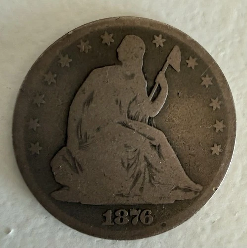 1876 Seated Liberty Silver Half Dollar ~ Old US Coin #622