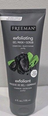 Freeman Exfoliating Gel Mask + Scrub Charcoal + Black Sugar Exfoliant 6 oz/175 