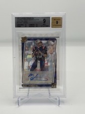 2021 Clearly Donruss Mac Jones Auto BGS 9 Rated Rookie Holo Logo SSP RR Mint