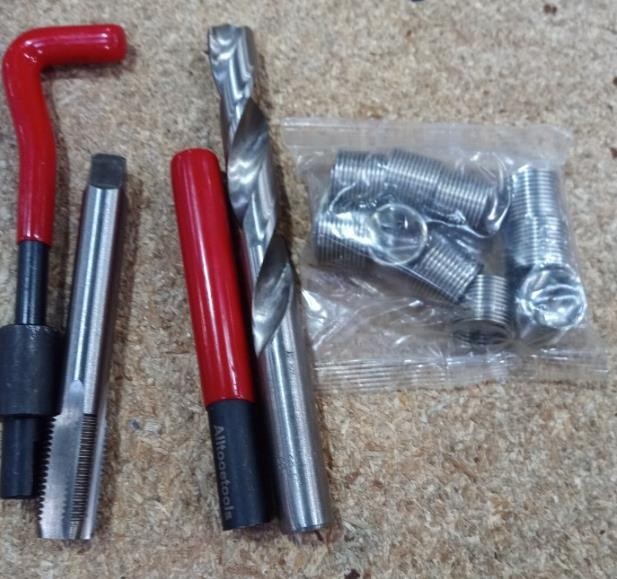 USED M14x1.5 Thread Repair Kit, 15PC Stainless Steel Helicoil Insert Set
