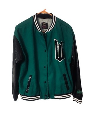 Wicked Justice Varsity Bomber Jacket Girl Size 5-18 Green Black Elphaba Coat NWT