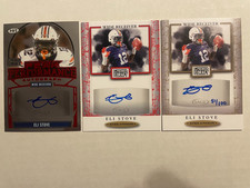 3-Card Lot- 2021 SAGE HIT Eli Stove RC PP/Red/Gold Autographs Auburn Tigers SP