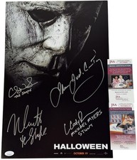 Christopher Nelson, Cody Robinson, James Jude Courtney & Nick Castle signed 12x1