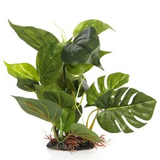 Aquarium Fish Tank Ornament Plastic Plants Green 10-inch Tall 1220
