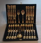 William Rogers & Sons Gold Plated Dinner Service 43 PCs. Serves 10