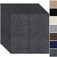 Teppichfliesen 50x50cm Selbstklebend 10 Stück Teppichboden Fliesen Parkett