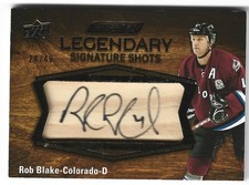 ROB BLAKE   2023-24 ENGRAINED LEGENDARY SIGNATURE SHOTS STICK  24/49